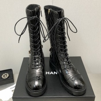 샤넬 CC로고 퀼팅 롱부츠