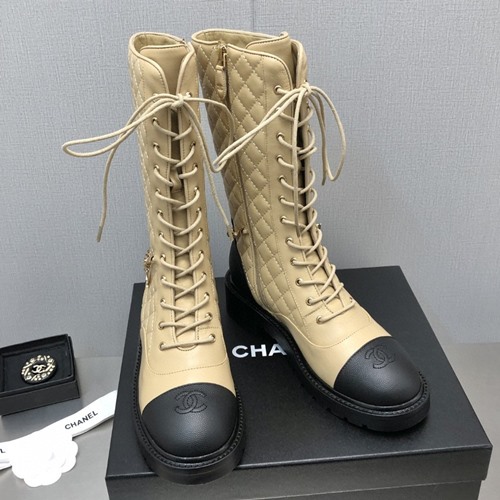 샤넬 CC로고 퀼팅 롱부츠