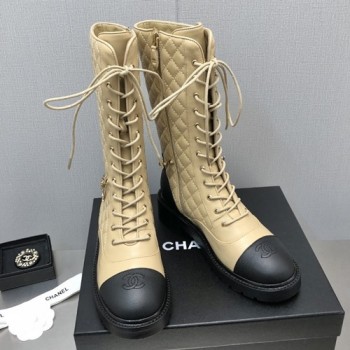 샤넬 CC로고 퀼팅 롱부츠