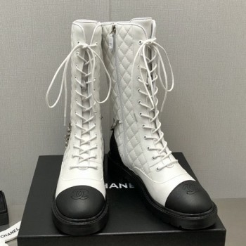 샤넬 CC로고 퀼팅 롱부츠