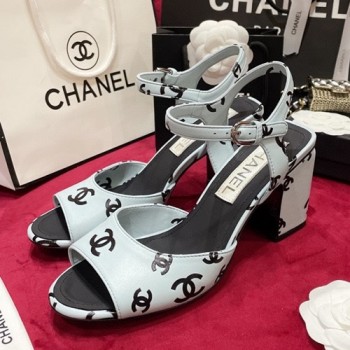 샤넬 CC로고 프린티드 램스킨 샌들