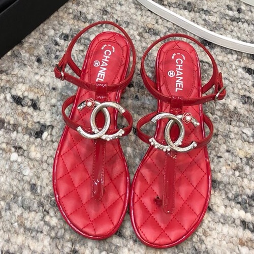 샤넬 C로고 조리 샌들