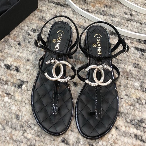 샤넬 C로고 조리 샌들