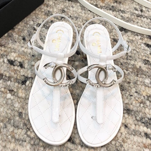 샤넬 C로고 조리 샌들