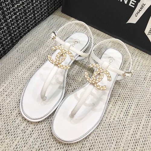 샤넬 C로고 조리 샌들