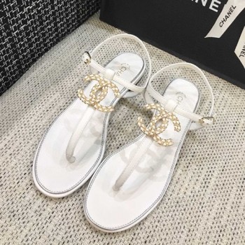 샤넬 C로고 조리 샌들