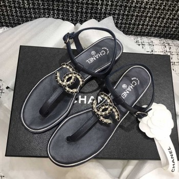 샤넬 C로고 조리 샌들