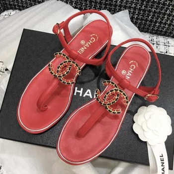 샤넬 C로고 조리 샌들