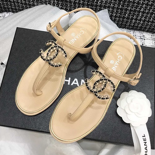 샤넬 C로고 조리 샌들