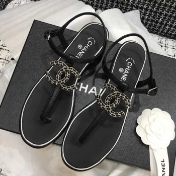 샤넬 C로고 조리 샌들