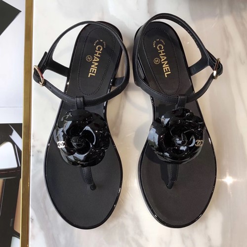 샤넬 까멜리아 코사지 샌들