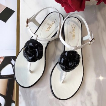샤넬 까멜리아 코사지 샌들