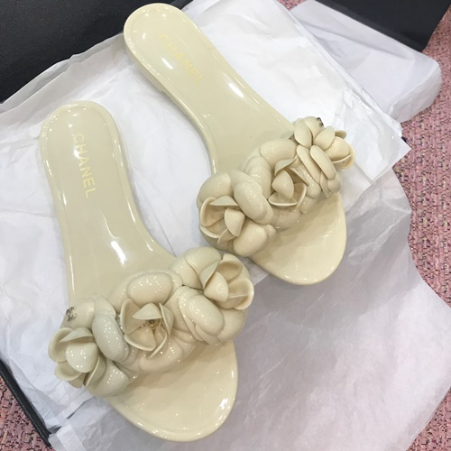 샤넬 까멜리아 코사지 슬리퍼