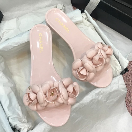 샤넬 까멜리아 코사지 슬리퍼