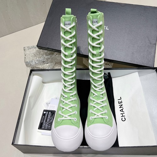 샤넬 레이스업 부츠