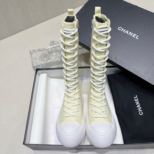 샤넬 레이스업 부츠