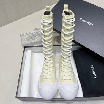 샤넬 레이스업 부츠