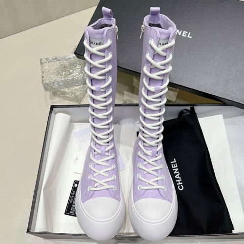 샤넬 레이스업 부츠