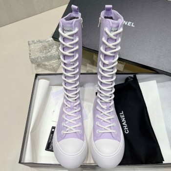 샤넬 레이스업 부츠