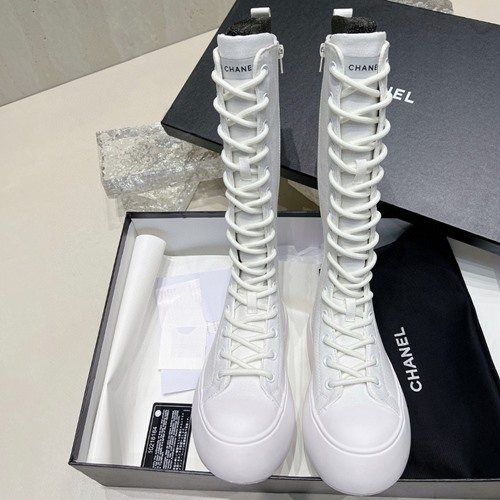 샤넬 레이스업 부츠