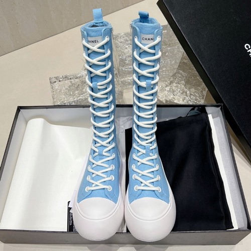 샤넬 레이스업 부츠