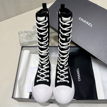 샤넬 레이스업 부츠
