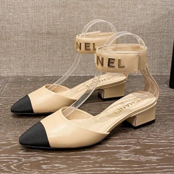 샤넬 발목 스트랩 앵클 슈즈 펌프스 샌들 슬링백