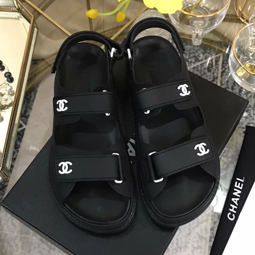 샤넬 벨크로 러버 샌들