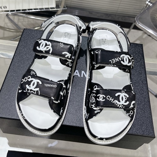 샤넬 벨크로 러버 샌들