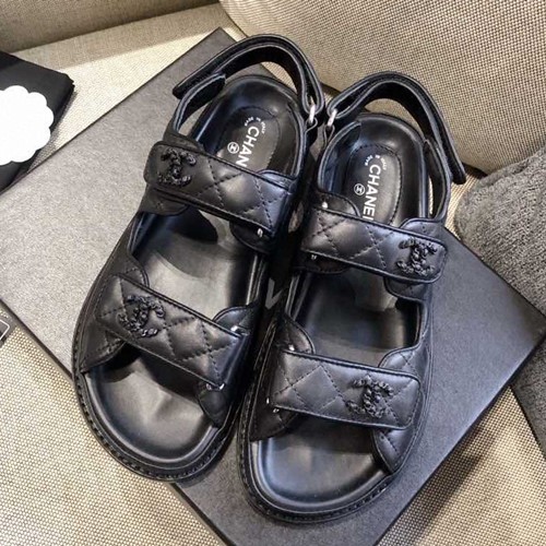 샤넬 벨크로 러버 샌들