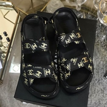 샤넬 벨크로 러버 샌들