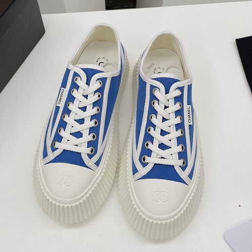 샤넬 빈티지 캔버스 로우탑 스니커즈