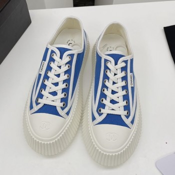 샤넬 빈티지 캔버스 로우탑 스니커즈