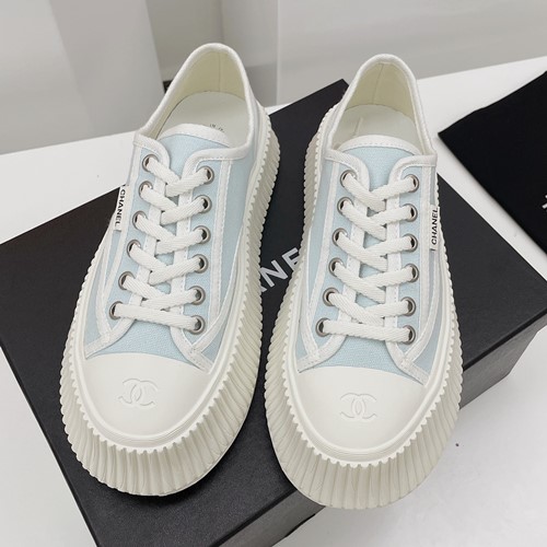 샤넬 빈티지 캔버스 로우탑 스니커즈