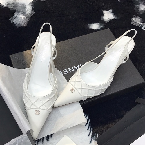 샤넬 새틴 비즈 퀄팅 슬링백