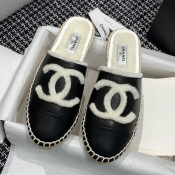 샤넬 양모 에스파듀 뮬