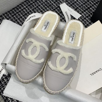 샤넬 양모 에스파듀 뮬