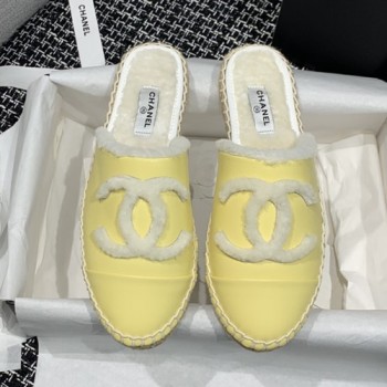 샤넬 양모 에스파듀 뮬