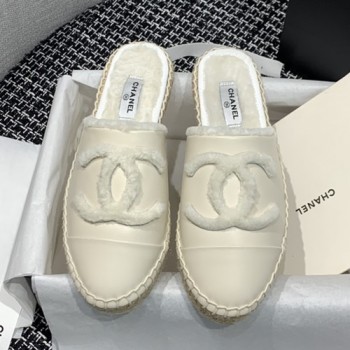 샤넬 양모 에스파듀 뮬