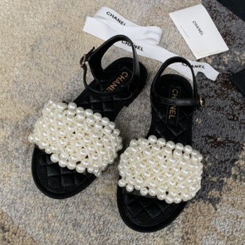 샤넬 진주 샌들