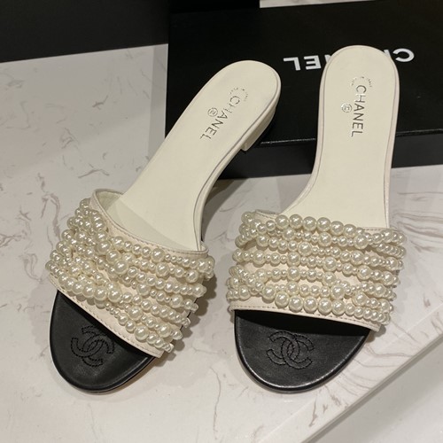 샤넬 진주 슬리퍼,뮬