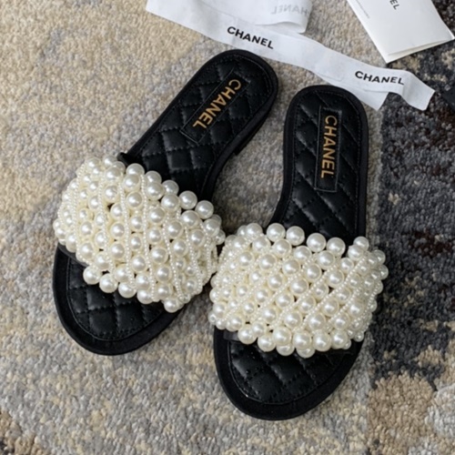 샤넬 진주 슬리퍼,뮬