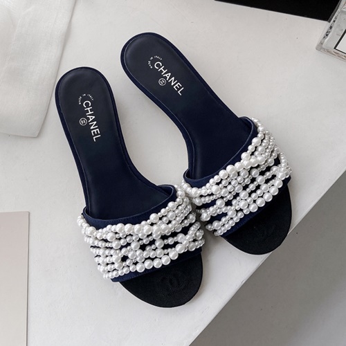 샤넬 진주 슬리퍼,뮬