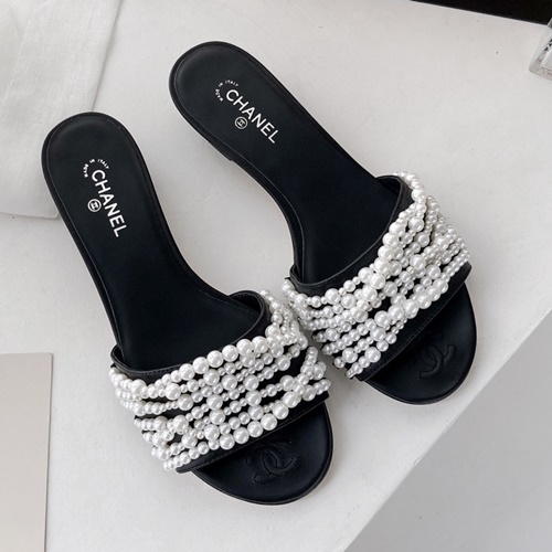 샤넬 진주 슬리퍼,뮬