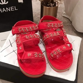 샤넬 체인 샌들