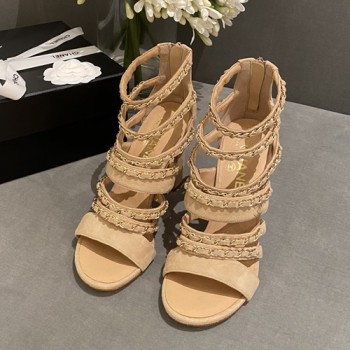 샤넬 체인장식 샌들힐