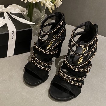 샤넬 체인장식 샌들힐