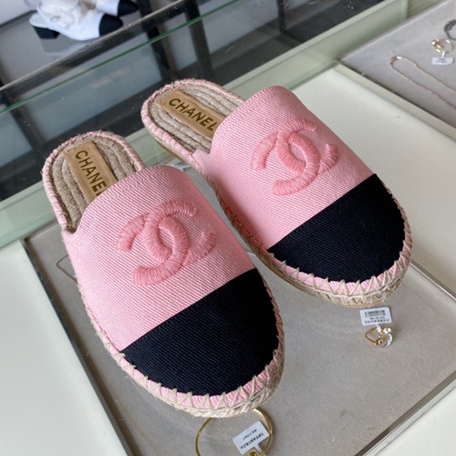 샤넬 트위드 에스파듀 블로퍼,뮬