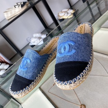 샤넬 트위드 에스파듀 블로퍼,뮬