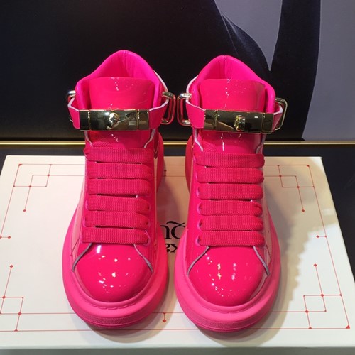 알렉산더 맥퀸 남.여 오버솔 하이탑 스니커즈